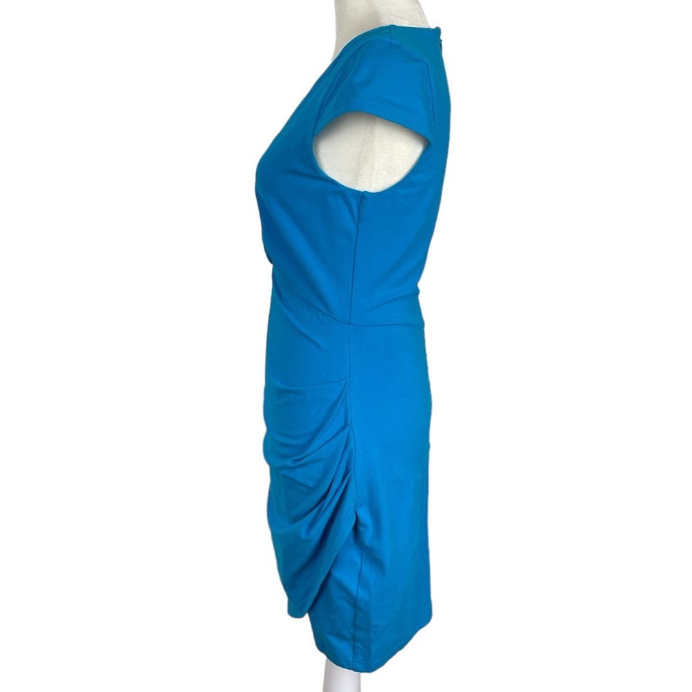 Revolve By The Way Minnie Deep V Dress Ruched Bodycon Size Small Blue - Picture 8 of 15